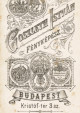 Photo Studio: István Goszleth
Lithography: Eisenschiml & Wachtl Wien
Time Period: 1884 - 1889 
City: Budapest/ Budapesta